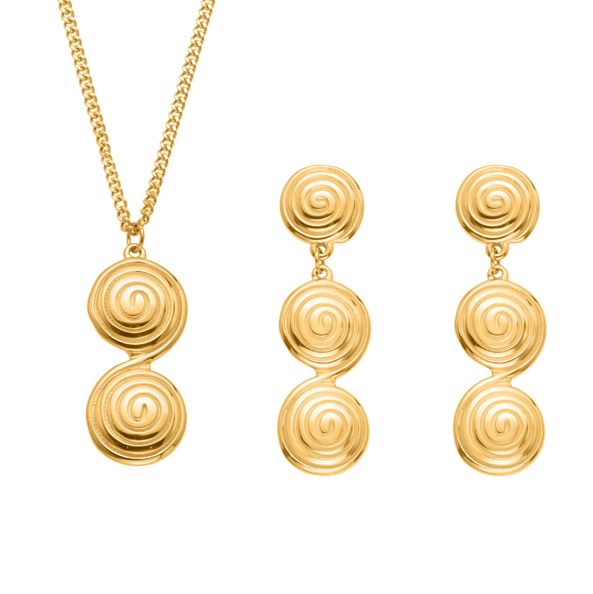 Minimalist Spiral Hoop Earrings Set for Women Stainless Steel Hypoallergenic Twist Circle Earrings