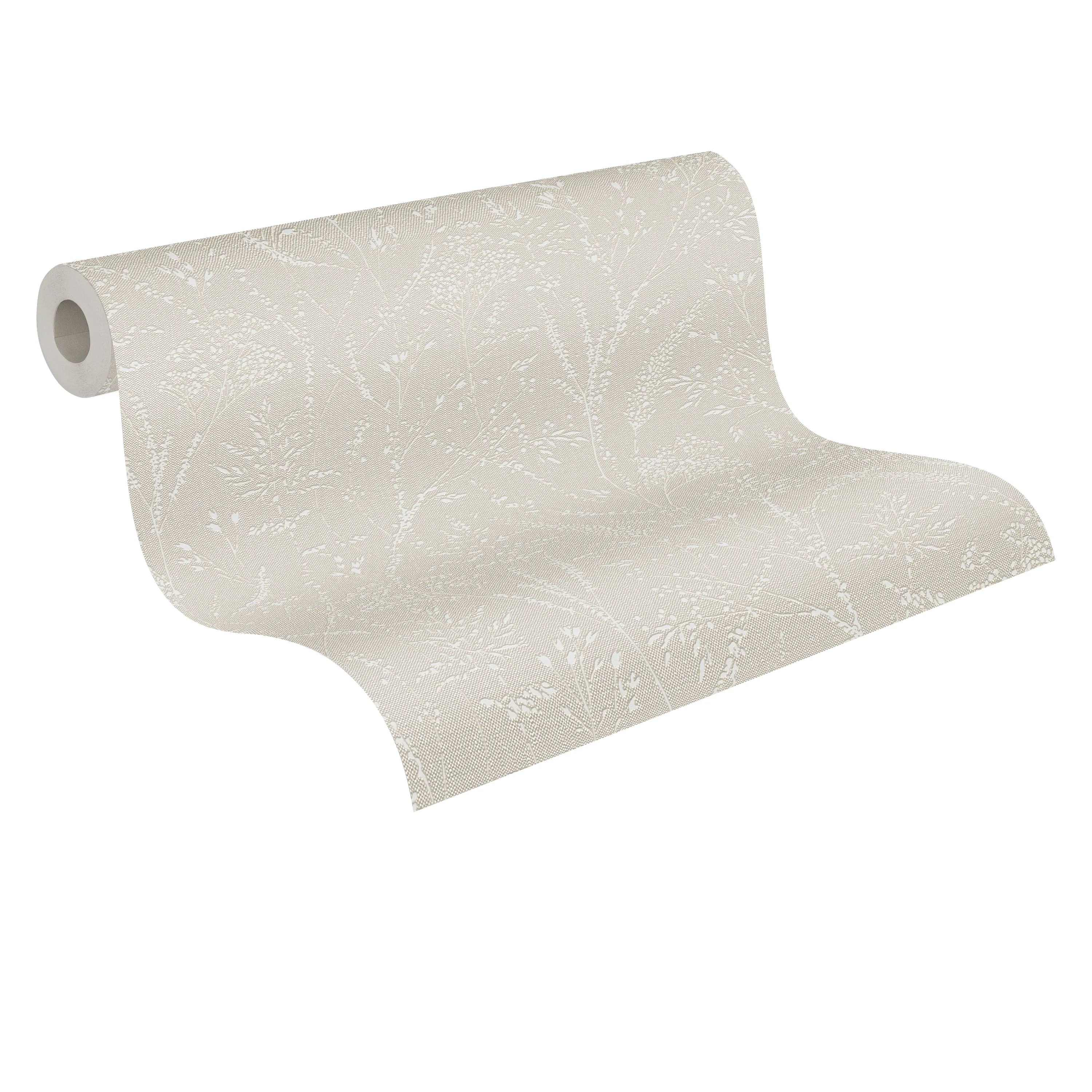 Germany-Made Wallpaper Rolls Anti-static Geometric Pattern Brown Beige White Non Woven Vinyl for Hotel & Household Use