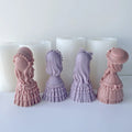 3D Doll Princess Silicone Candle Mold DIY Gypsum Dolls Aromatherapy Candle Resin Soap Mould Cake Chocolate Molds Home Decor Gift