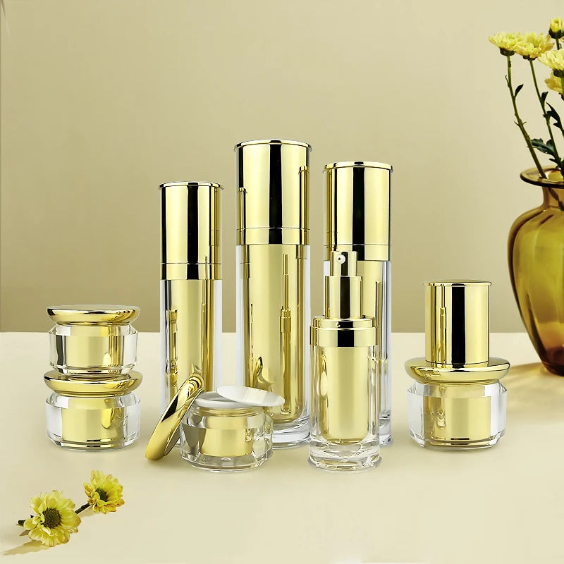 Empty Acrylic Cosmetic Containers Plastic Body Cream Scrub Jars