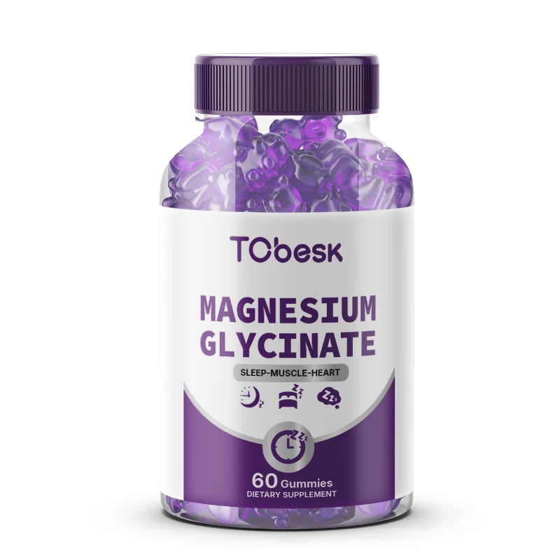 Hot Sell TCbesk Magnesium Glycinate Gummies Relax Muscle Ease Stress for Adults Dietary Supplements Manufacturer