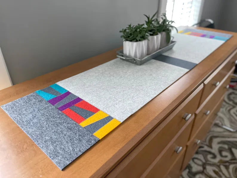 Classic Eco-Friendly Felt Rectangle Table Dresser Runner Large-sized Cabinet Mats Custom Colors 3mm/5mm Thickness EN71 Mat