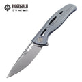 Hongrui Custom logo M390 Stainless Steel With Titanium Alloy Handle Pocket Knife Tactical Survival Foldable Knife Outdoor Knife