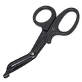 7.5 Inches Premium Non-Stick Stainless Steel Nurse Scissors Durable Fluoride Coated Trauma Shears Black for Hair Extension Tools