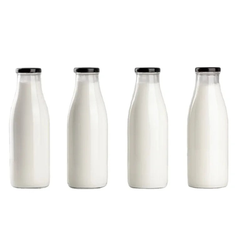 Custom Label 100Ml 200Ml 250Ml 350Ml 500Ml 750Ml Large Capacity Glass Bottle Water With Metal Lid