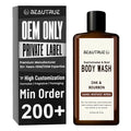 Private Label Body Wash Men Luxury Masculine Shower Cleanser Distillers Spice Fine Bourbon White Oak Scent Moisturizing Care