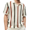 Hot Sale Summer Mens Breathable Knitting Textured Short Sleeve Golf Polo Shirts Knitwear