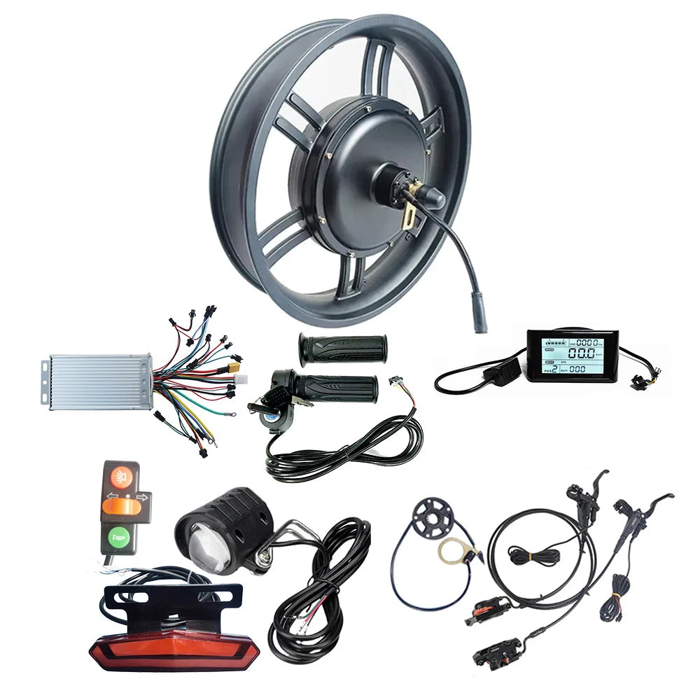 20x4.0 Gearless 48V 52V 60V 72V 1000W 1500W E-Bike Snow Bike Conversion Kit