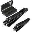 Heavy Duty Black Matte Stainless Steel Nail Clippers Set Men Women Fingernail Toenail Cutters and Clipper Tools
