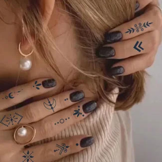 Customize Semi-permanent Nini Finger Henna Tattoo Sticker Waterproof and Anti-han Long Last 7-15days Tattoo Sticker