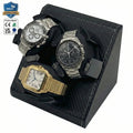 BETTER Household Intelligent Mute 0 Noise Shock Resistant Automatic 3-Slot Carbon Fiber Leatherette Safe Watch Winder Case