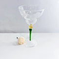 Modern Elegant for Champagne Goblet High Borosilicate Glass Green Stem Gold Accent Novelty Design for Red Wine Cocktail Drinking