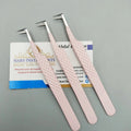 Hand Tested Wholesale 90 Degree Diamond Grip Eyelash Tweezers Easy To Use High Accuracy for Personalized