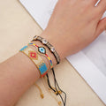 Evil Eye Bracelets Lucky Totems Jewelry 2022 Fashion Boho Rainbow Miyuki Seed Beads Jewellery Bracelets Set