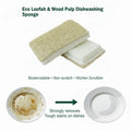 Wholesale Loofah Cellulose Sponge Natural Pop up Sponge Eco Friendly Lufa 100% Biodegradable Dish Loofah Scrubbing Sponge