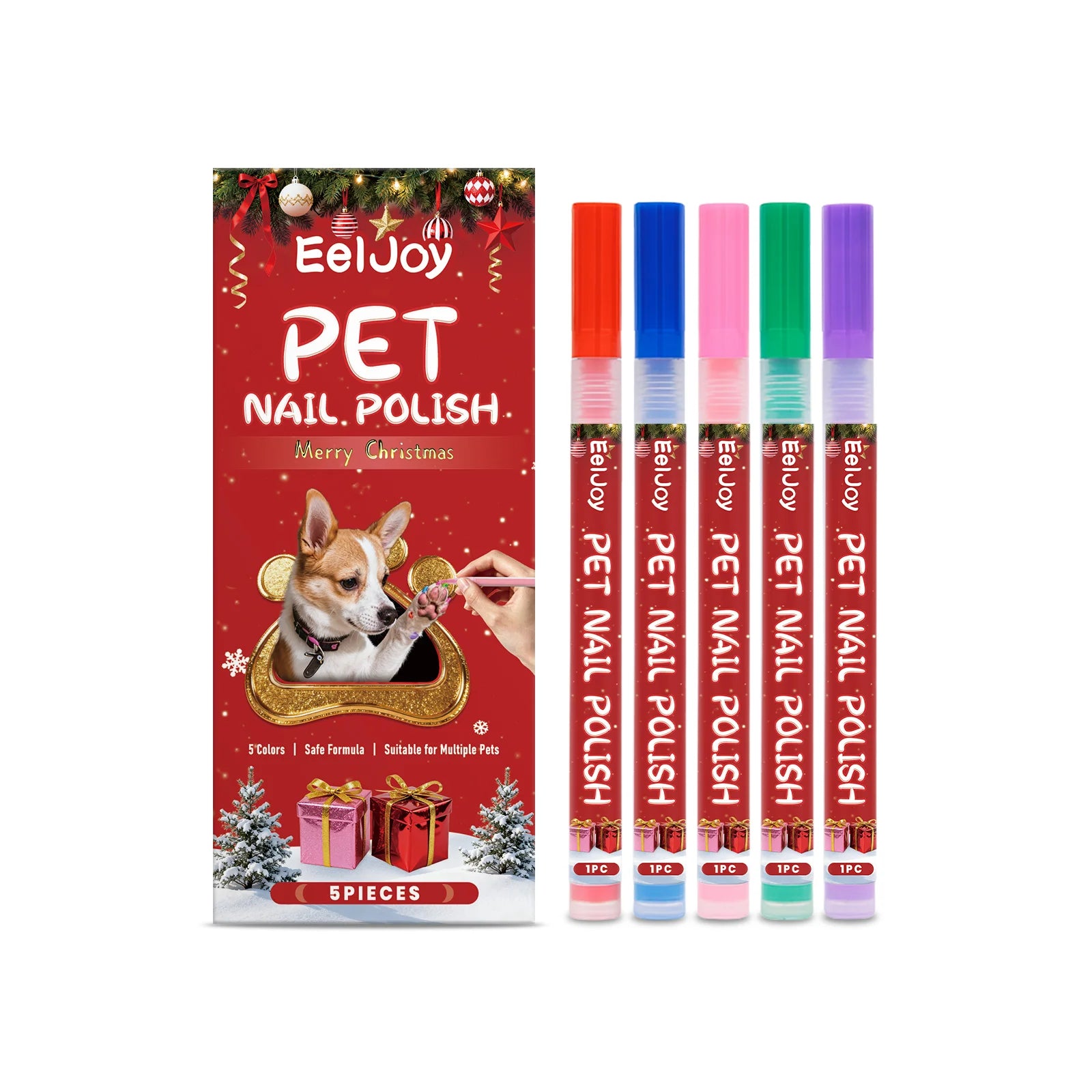 USMILE Pet Nail Polish Pet Products Supplies Private Label Christmas Nails Multiple Color Options Gentle Formula for Dog & Cats
