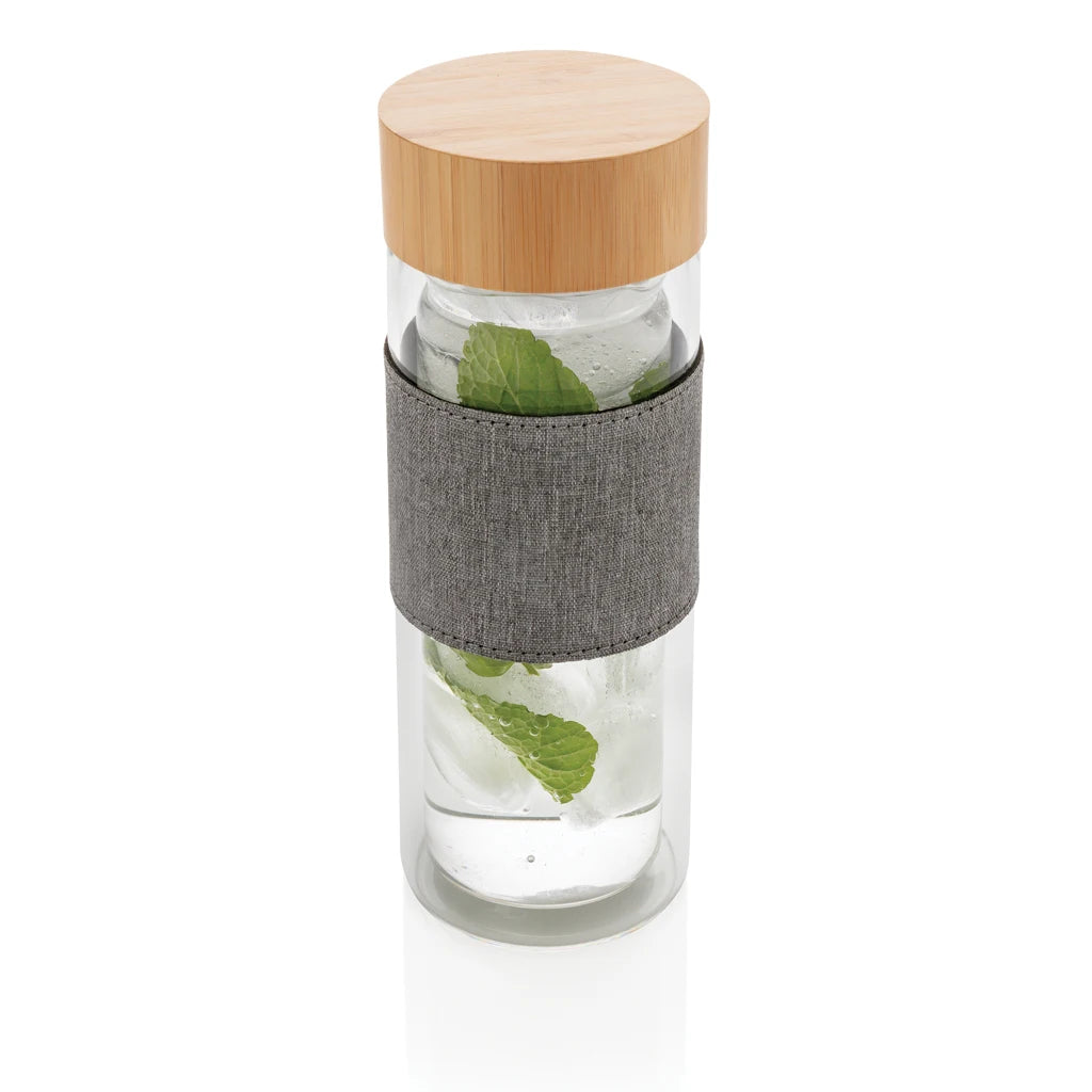 360ml Double Wall Glass Advertising Bottle Impact Resistant 360ml Drinkware