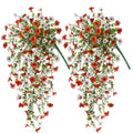 Artificial Hanging Flowers Plants Spring Summer Silk Daisy for Home Garden Planter Porch Window Yard Decoration