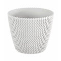 Prosperplast Splofy 5L round plastic flower pot in white 21.8 x 18.4 cm