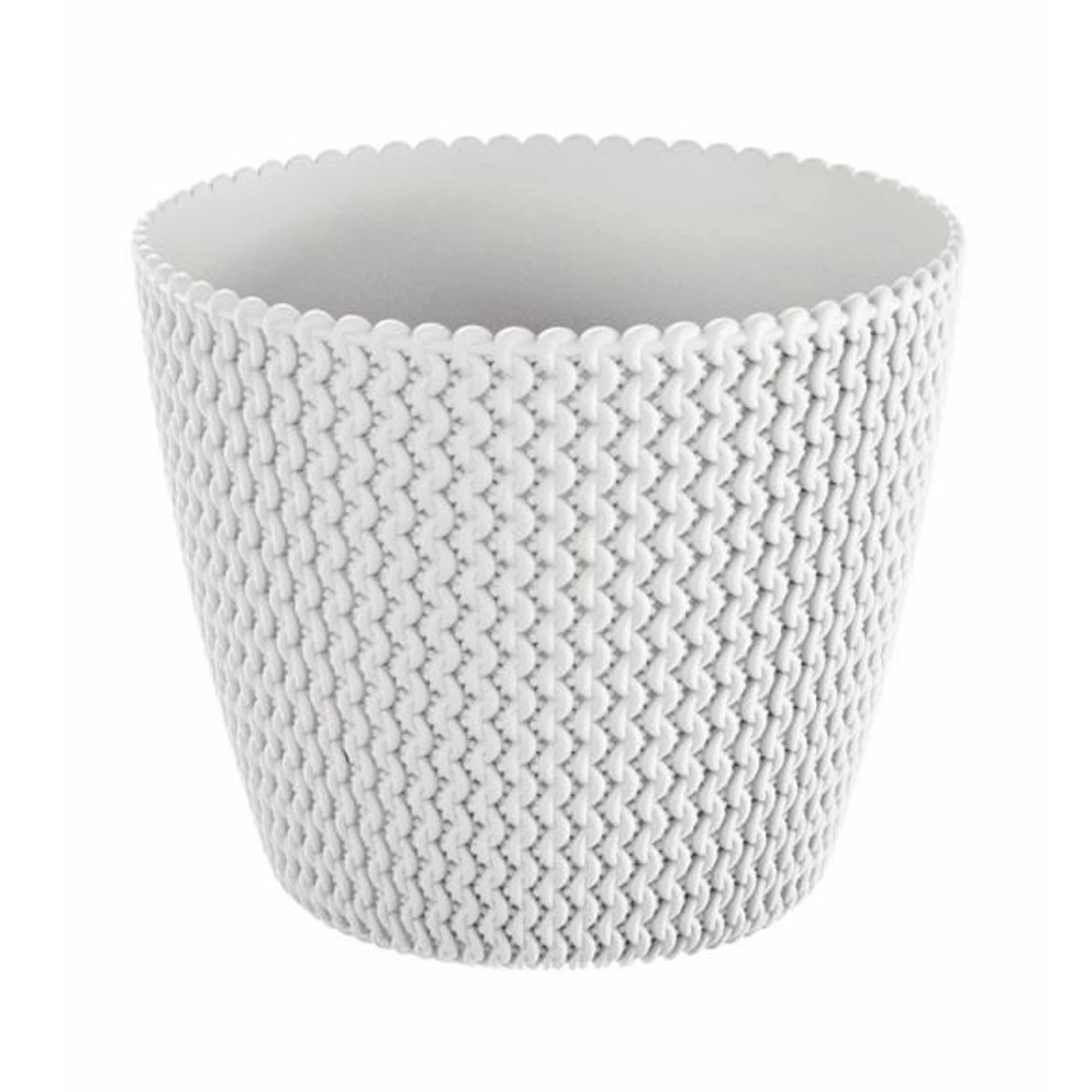 Prosperplast Splofy 5L round plastic flower pot in white 21.8 x 18.4 cm