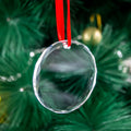 Wholesale K9 Blank Christmas Glass Ornaments Custom Round Shape Personalized Name Engraving for Holiday Decorations