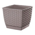 RATOLLA SQUARE pot 3.8L. dimensions (mm) 190x190x159 Mocca color