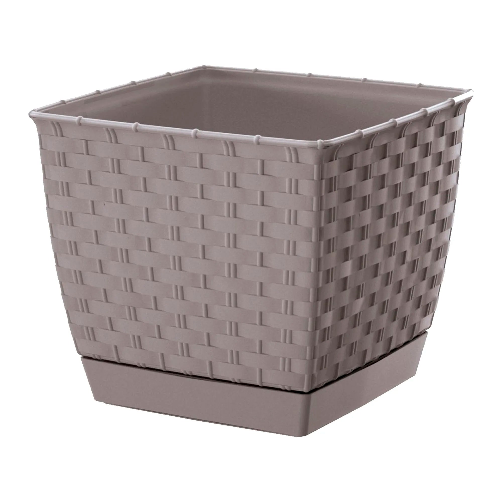 RATOLLA SQUARE pot 3.8L. dimensions (mm) 190x190x159 Mocca color