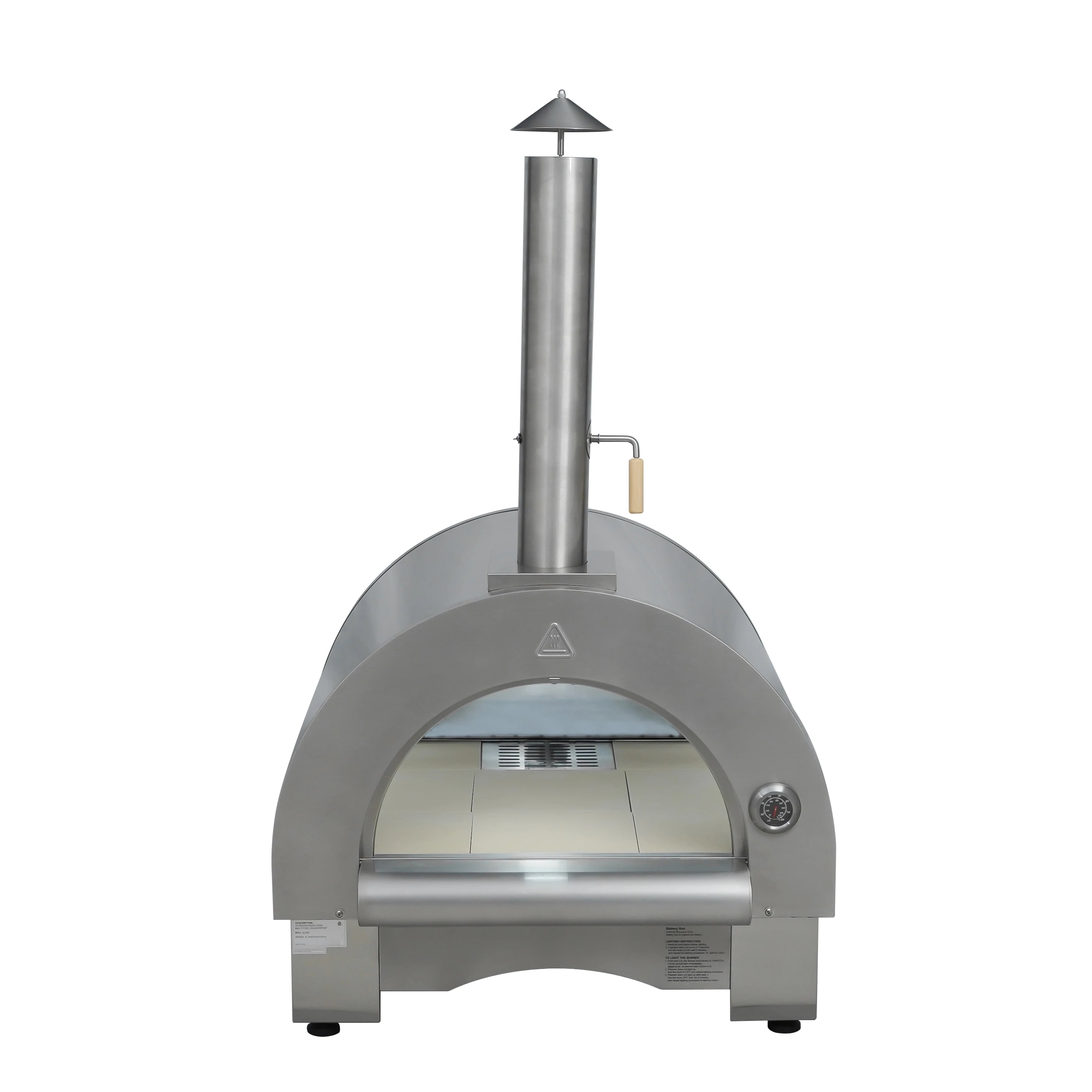 Premium Outdoor Wood Fire Pizza Oven with Efficient Firebrick Chamber Large Group Metal Fire Oven for Outdoor Use