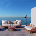 Aluminum Alloy Balcony Rattan Sofa One Stop Collocation Patio Outdoor Furniture Rattan Sofa Leisure Lounge Chair Garden Sets