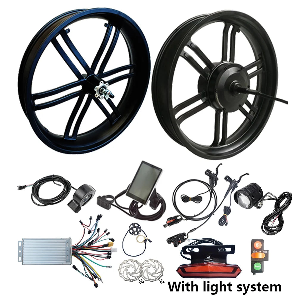 20x4.0 20 Inch Geared 48V 52V 1000W Fat Tire Rear Hub Motor E Electric Bicycle Bike Conversion Kit
