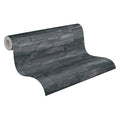 Made in Germany - Wallpaper rolls Stone Black Anthracite - Non Woven Vinyl - Wallpaper Stone Look for Walls - 1005 x 053 m