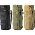 Outdoor Travel Camping Hiking Cycling Drawstring Water Bottle Kettle Carrier Tactical Molle Water Bottle Bag Holder