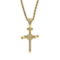 Wholesale Men Jewelry Bling Zircon Iced Out Pendant Iced Out Cross Necklace