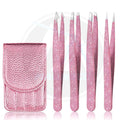 Professional 7 in 1 Stainless Steel Eyebrow Tweezer Set for Women Precision Facial Hair Removal Ingrown Hair Box