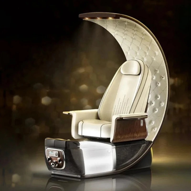 Modern Luxury Throne-Style Professional High-Back Foot Massage Manicure And Pedicure Chair Suitable For Nail Salons