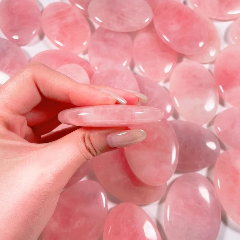 Hongzhuo Wholesale Rose Quartz Lucky Palm Stone