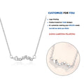 DY948 Fashion Jewelry 925 Sterling Silver Endless love Heart Zircon Necklace a Row of Hearts Gold Plated Necklaces for Women