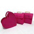 MU Wedding Felt Gift Bag Love Shape Tote Shopping Gift Bag Handbag Grocery Reusable Gift Packing Bag