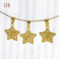 Fashion Star Pendant Necklace 18k Gold Real Star Pendant Necklace Gold Jewelry 18k Real Oro 18k Original MegaBDM