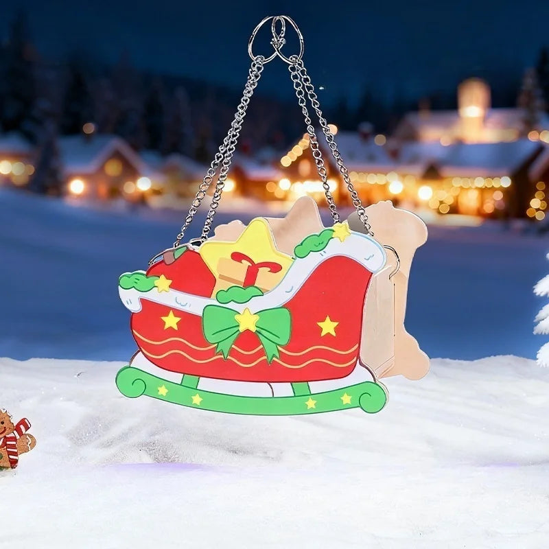 Original Design Christmas-Themed Eco-Friendly Beech and Poplar Wood Large Multi-Functional Hamster Hide