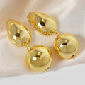 For Foxi Factory Price 18K Gold Plated Dangle Earrings Great Polishing Trendy Big Chunky Stud Earrings for Gift Main Material