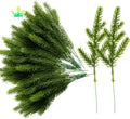 60 Packs Artificial Pine Needles Branches Garland 6.7x2.0 Inch Green Plants Pine Needles for Christmas Embellishing