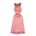 2024 Summer Sun Midi Dress for Women Sleeveless Empire Fringe Lace Dress