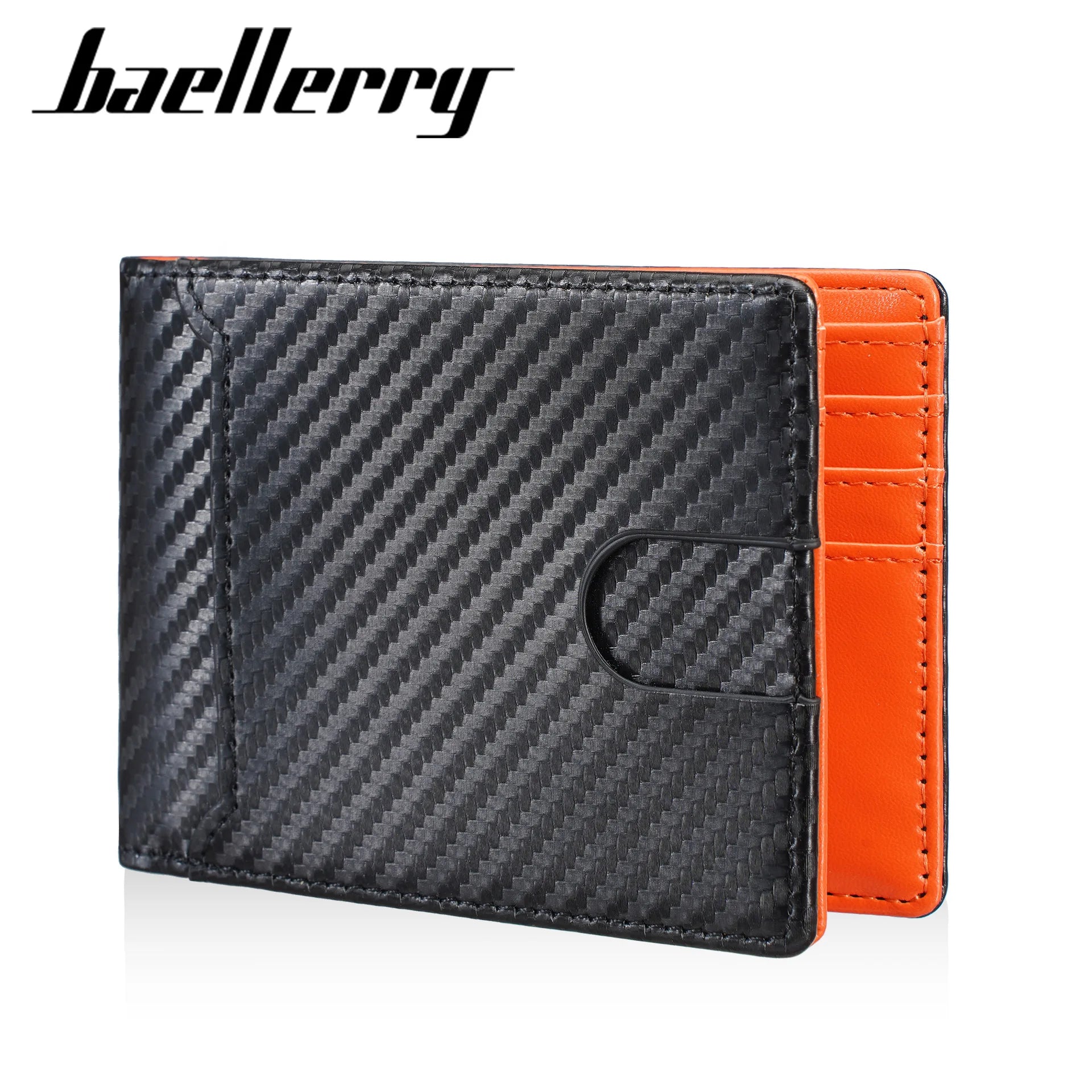 New Men's Card Bag Simple Carbon Fiber Multi Slot Card Clip Men's Lightweight Card Storage Bag Business ID Card Holder