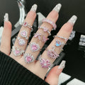 Fenyi Wholesale Jewelry Simple Fashion Retro Diamond Gift Wedding Low-allergy Plated S925 Silver Ring for Women