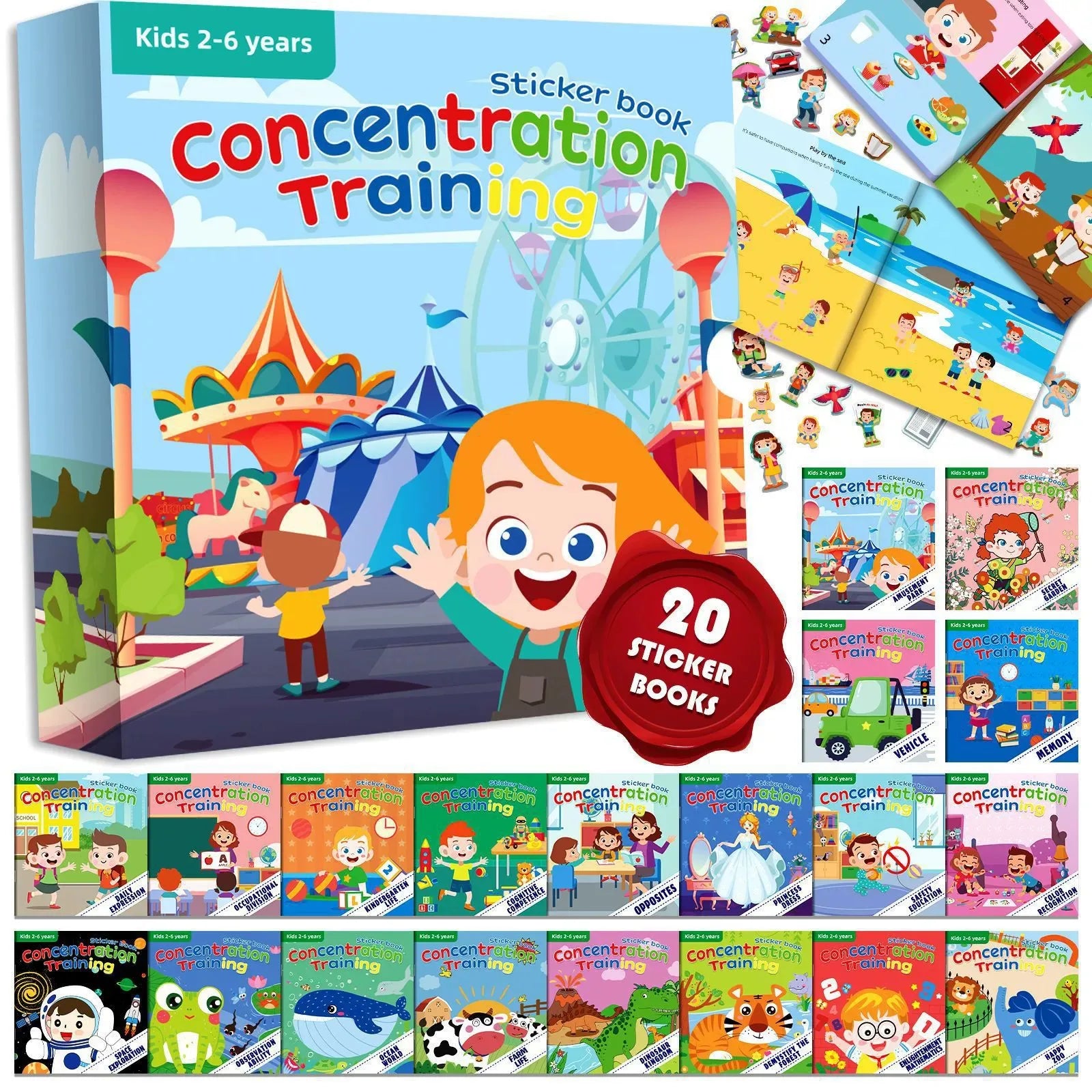 Factory Hot Selling New Sticker Book: Focus Potential Development Sticker Book