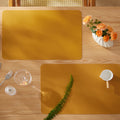PVC Vinyl Leather Placemat for Kitchen Waterproof and Oil Resistant Dining Mat Home Plate Mat Heat-Resistant Western Food Mat