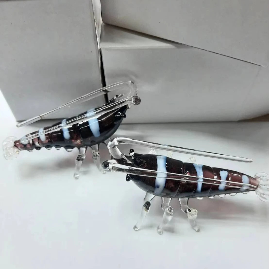 Chien Keng 100% Handcrafted Blown Murano Glass Lobster Shrimp Figurine Custom Color Animal Sculpture Home Decor Gift Taiwan MegaBDM