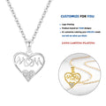 D654 925 Sterling Silver Heart Shaped Zircon Necklace with English Letter MAMA Mother's Day Gift Women's Pendant Jewelry