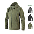 Wholesale Men's Casual Polar Fleece Jacket Stand Collar Autumn Utility Tactical 6 Zip-Pockets Soft Shell Waterproof Windproof